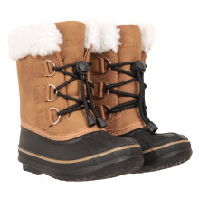 (9 UK Child, Brown) Mountain Warehouse Toddler Adaptive Lace Up Snow Boots