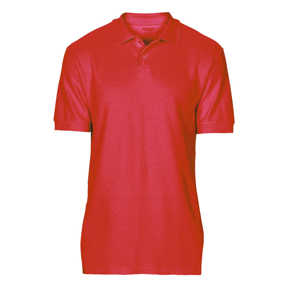 Gildan (4Xl, Red) Softstyle Mens Short Sleeve Double Pique Polo Shirt