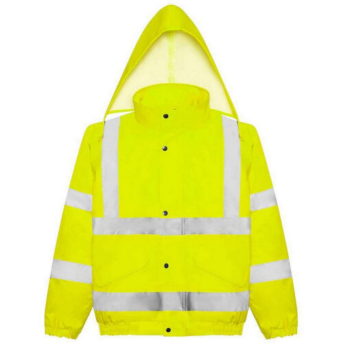(L, Yellow) PRO RTX Mens High-Vis Bomber Jacket