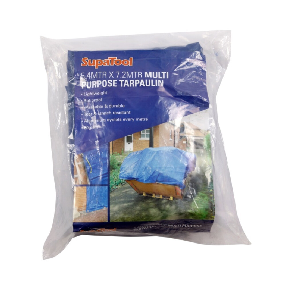 (5.4 X 7.2M, Blue) Supatool Tarpaulin
