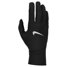 (XS, Black/Silver) Nike Womens/Ladies Lightweight Therma-Fit Fitted Running Gloves