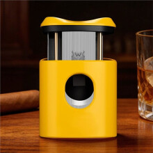 Desktop Cigar Cutter Multifunction V Cut Cutter Portable Press Stainless Steel Cigar Cutter Gift for Smoker Yello