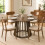 Homcom HOMCOM Modern Dining Table for 4-6 People 120 cm Light Walnut 1