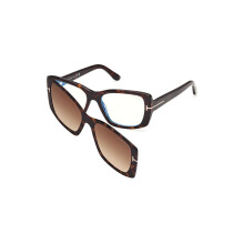 Tom Ford FT6176-B with Clip-On 052 Blue-Light Block Women New Eyeglasses