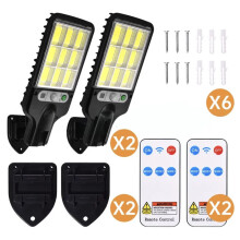 6000W LED Solar Street Light Motion Sensor Security Outdoor Garden Flood Lamp 2X