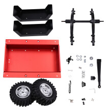 Rimorchio Cingolato RC 1/10 RC Crawler Axial SCX10 90046 TRX4 TRX6 Redcat RC4WD D90 CC01 Accessori per Simulazione Rosso