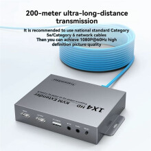 -Compatible KWM Extender Splitter 1 to 4 1080P Wireless -Compatible Transmitter Receiver for Laptop TV US Plug