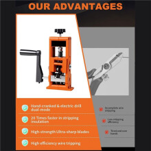 Electric Wire Stripper with Spring Adjustment, Cable Stripper for 1-25mm Cables, Stripper for Cutting Waste Stripping