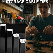 Zip-Tie-Organizer Universell 4 Taschen Wandmontierter Zip-Tie-Regal-Organizer für Geschlossene Rennanhänger Werkstatt Keller