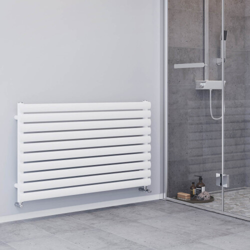 Blyss Designer Radiator White Horizontal Steel Wall Mounted (H)60x(W)100cm