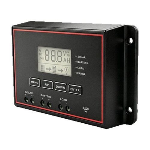 20A Solar Charge Controller LCD Screen Display 12V/24V Battery Photovoltaic Panel 20A Charge/Discharge Controller