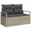 VidaXL vidaXL Sofa Set 9 stk. 8-Sitzanzahl Hellgrau Poly-Rattan 4