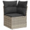 VidaXL vidaXL Gartensofa-set 9 stk. Hellgrau Poly-Rattan 8