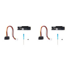2X NGFF M.2 do PCI-E 4X Riser Card M2 M Klucz do Adaptera PCIe X4 Ze WskaźNikiem LED Power Riser do Wydobywania Bitcoinów