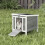 PawHut Conejera de Madera Gris 51 x 42 x 43 cm 4