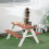 Outsunny Mesa Picnic infantil Marrón 89 x 79 x 50 cm 7