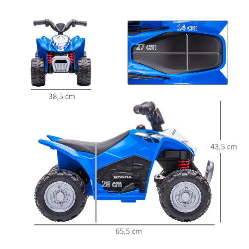 Quad Eléctrico Azul 65.5 x 38.5 x 43.5 cm 2