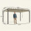 Outsunny Pérgola Beige 390 x 295 x 213 cm 6