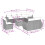 VidaXL vidaXL 9-teiliges Gartensofa-Set mit Kissen, grau, Polyrattan 8