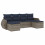 VidaXL vidaXL 6-teiliges Gartensofa-Set mit Kissen, grau, Polyrattan 2