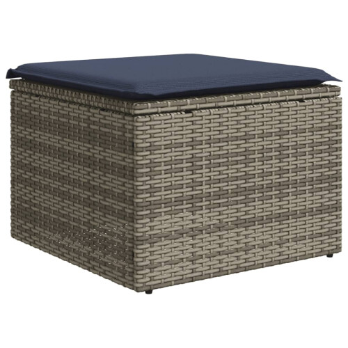 VidaXL vidaXL 6-teiliges Gartensofa-Set mit Kissen, grau, Polyrattan 2