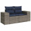 VidaXL vidaXL 8-teiliges Gartensofa-Set mit Kissen, grau, Polyrattan 6