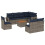 VidaXL vidaXL 9-teiliges Gartensofa-Set mit Kissen, grau, Polyrattan 2