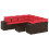 VidaXL vidaXL 9-teiliges Gartensofa-Set mit Kissen, braun, Polyrattan 2