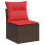 VidaXL vidaXL 9-teiliges Gartensofa-Set mit Kissen, braun, Polyrattan 5