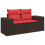 VidaXL vidaXL 9-teiliges Gartensofa-Set mit Kissen, braun, Polyrattan 7