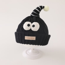 (Black,45cm)Gorro tejido para bebé pequeño con material de lana suave para salidas frías temporada