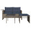 VidaXL vidaXL 3-teiliges Gartensofa-Set mit Kissen, grau, Polyrattan 5