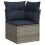 VidaXL vidaXL 8-teiliges Gartensofa-Set mit Kissen, grau, Polyrattan 6
