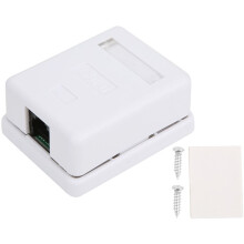 2 Szt. Cat6 RJ45 8P8C Mount Box Jednoportowy Stolik Informacyjny Złącze Box Wtyk Adapter Ścienny