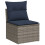VidaXL vidaXL 5-teiliges Gartensofa-Set mit Kissen, grau, Polyrattan 4