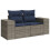 VidaXL vidaXL 5-teiliges Gartensofa-Set mit Kissen, grau, Polyrattan 6