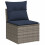 VidaXL vidaXL 6-teiliges Gartensofa-Set mit Kissen, grau, Polyrattan 6
