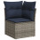 VidaXL vidaXL 6-teiliges Gartensofa-Set mit Kissen, grau, Polyrattan 7