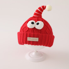 (Red,45cm)Gorro tejido para bebé pequeño con material de lana suave para salidas de temporada fría