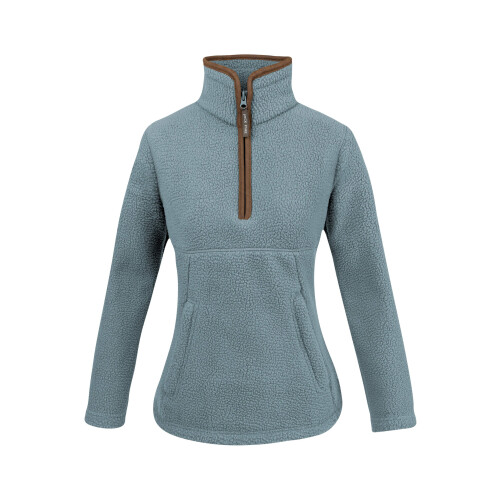 JACK PYKE JACK PYKE Ladies Half Zip Sherpa Fleece Pullover Ice Blue X-Small