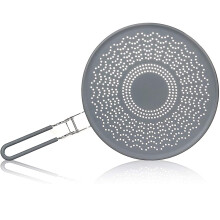Silicone Splatter Screen,Grease Splatter Guard with Folding Handle,for Cooking Splatter Guards&Fry Pan,13 Inch,Gray