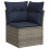 VidaXL vidaXL 12-teiliges Gartensofa-Set mit Kissen, grau, Polyrattan 5