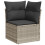 VidaXL vidaXL 9-teiliges Gartensofa-Set mit Kissen, grau, Polyrattan 4