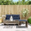VidaXL vidaXL 3-teiliges Gartensofa-Set mit Kissen, grau, Polyrattan 3