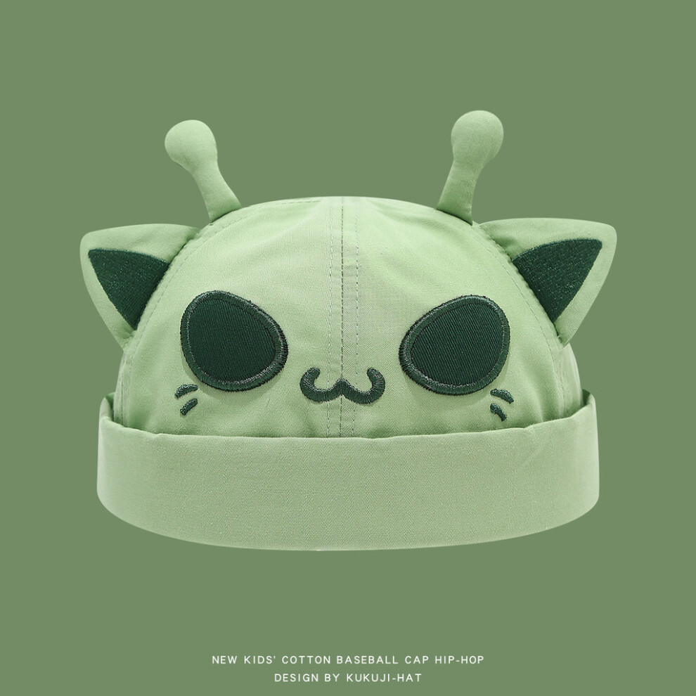 (Green C)Berretto Baseball Alien Kitten Bambino Cotone Cinghia Flessibile Protezione Quotidiana Sole-image