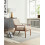 Beliani Armchair ESRUM Boucle Dark Brown/ Beige 2
