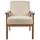 Beliani Armchair ESRUM Boucle Dark Brown/ Beige 5