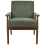 Beliani Armchair ESRUM Fabric Dark Brown/ Green 4