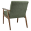 Beliani Armchair ESRUM Fabric Dark Brown/ Green 5