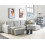 Beliani U-Shape Sofa Bed VATNE with Storage Fabric Grey 2